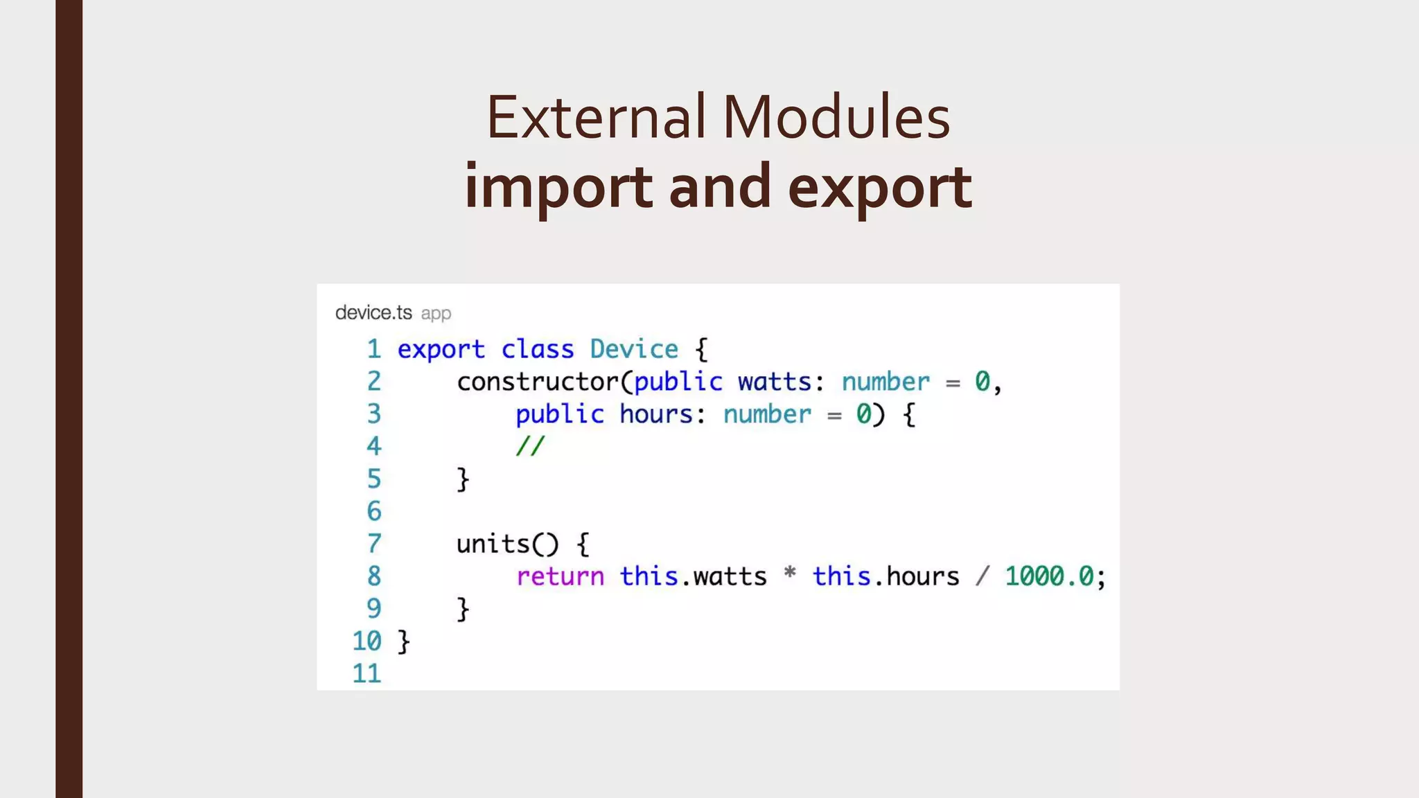 External Modules import and export 