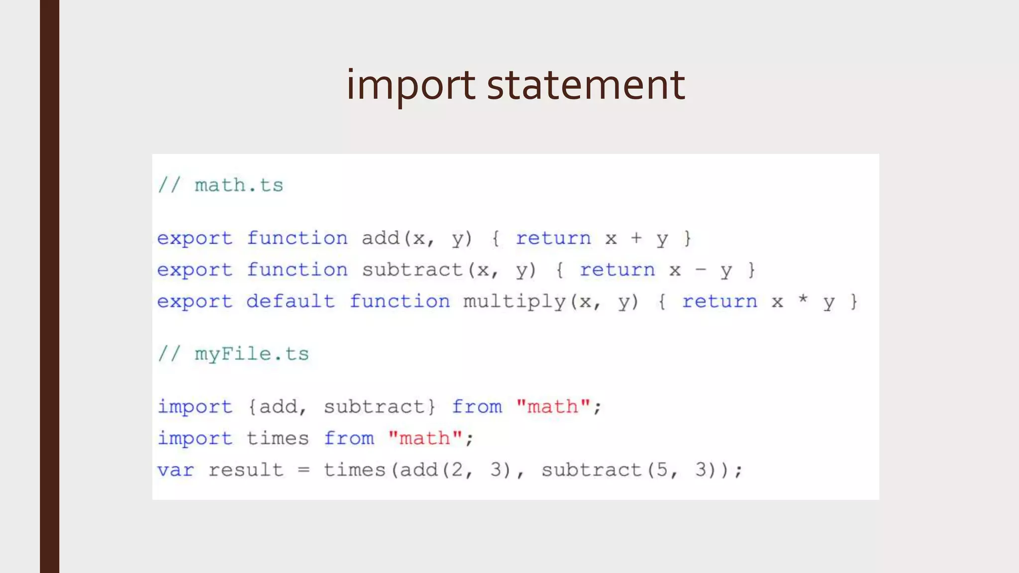 import statement 