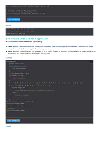 TypeScript Interview Questions PDF By ScholarHat | PDF