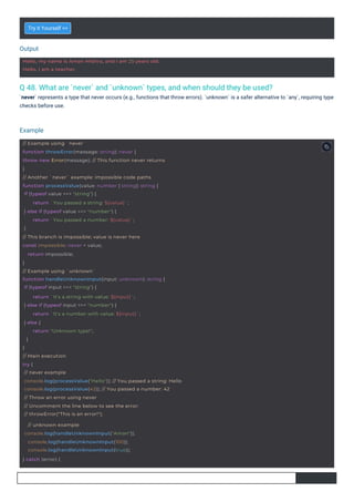 TypeScript Interview Questions PDF By ScholarHat | PDF