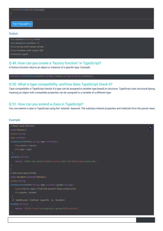 TypeScript Interview Questions PDF By ScholarHat | PDF