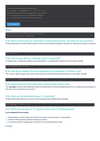 TypeScript Interview Questions PDF By ScholarHat | PDF