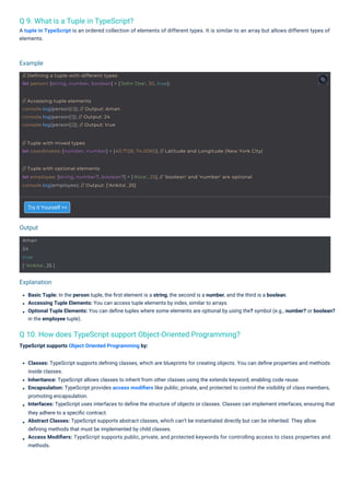 TypeScript Interview Questions PDF By ScholarHat | PDF