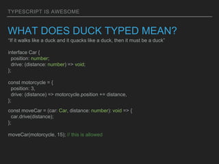 Type script is awesome | PPT
