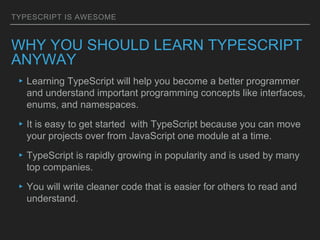 Introduction to TypeScript | PPTX