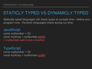 Introduction to TypeScript | PPTX | Programming Languages | Computing