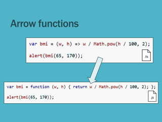 Arrow functions
 