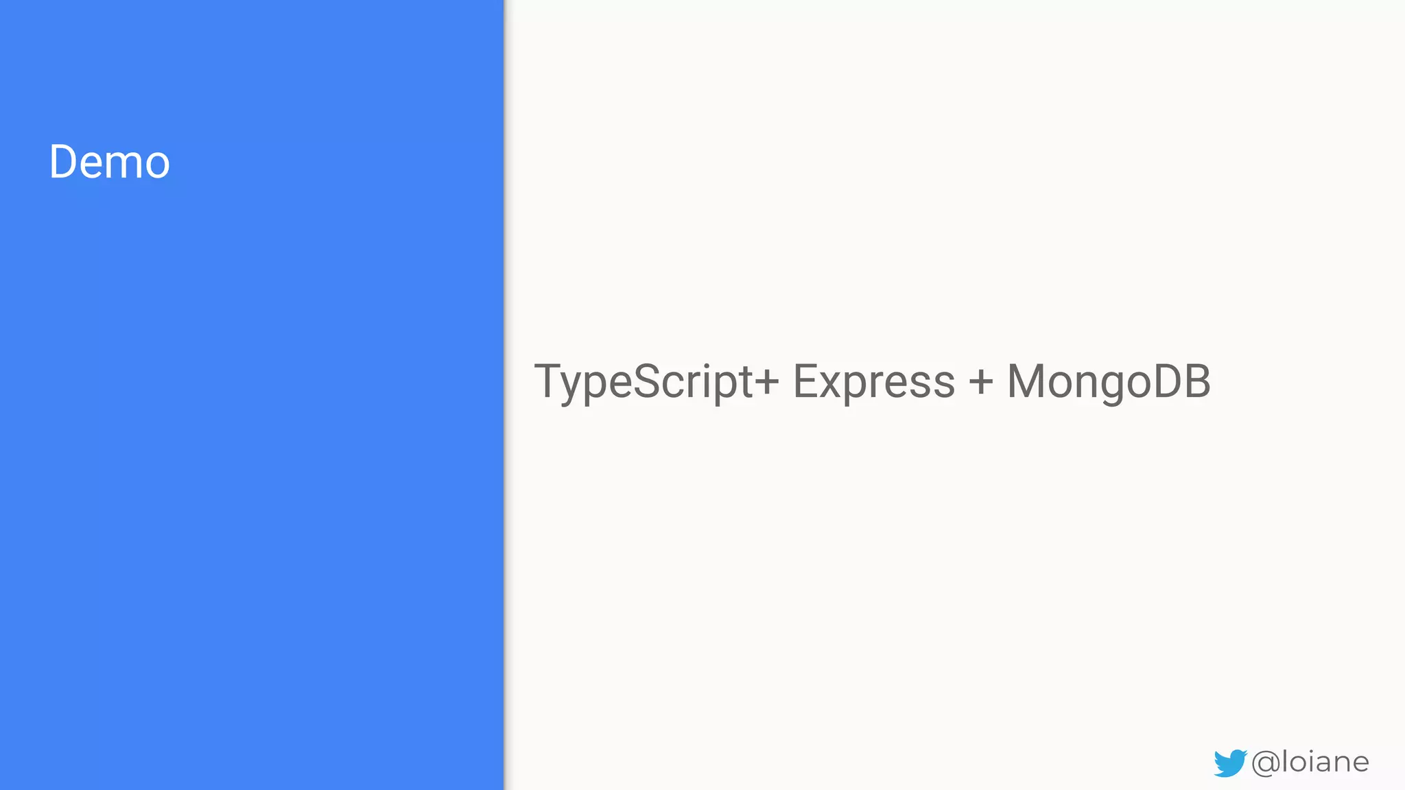 Demo TypeScript+ Express + MongoDB @loiane 