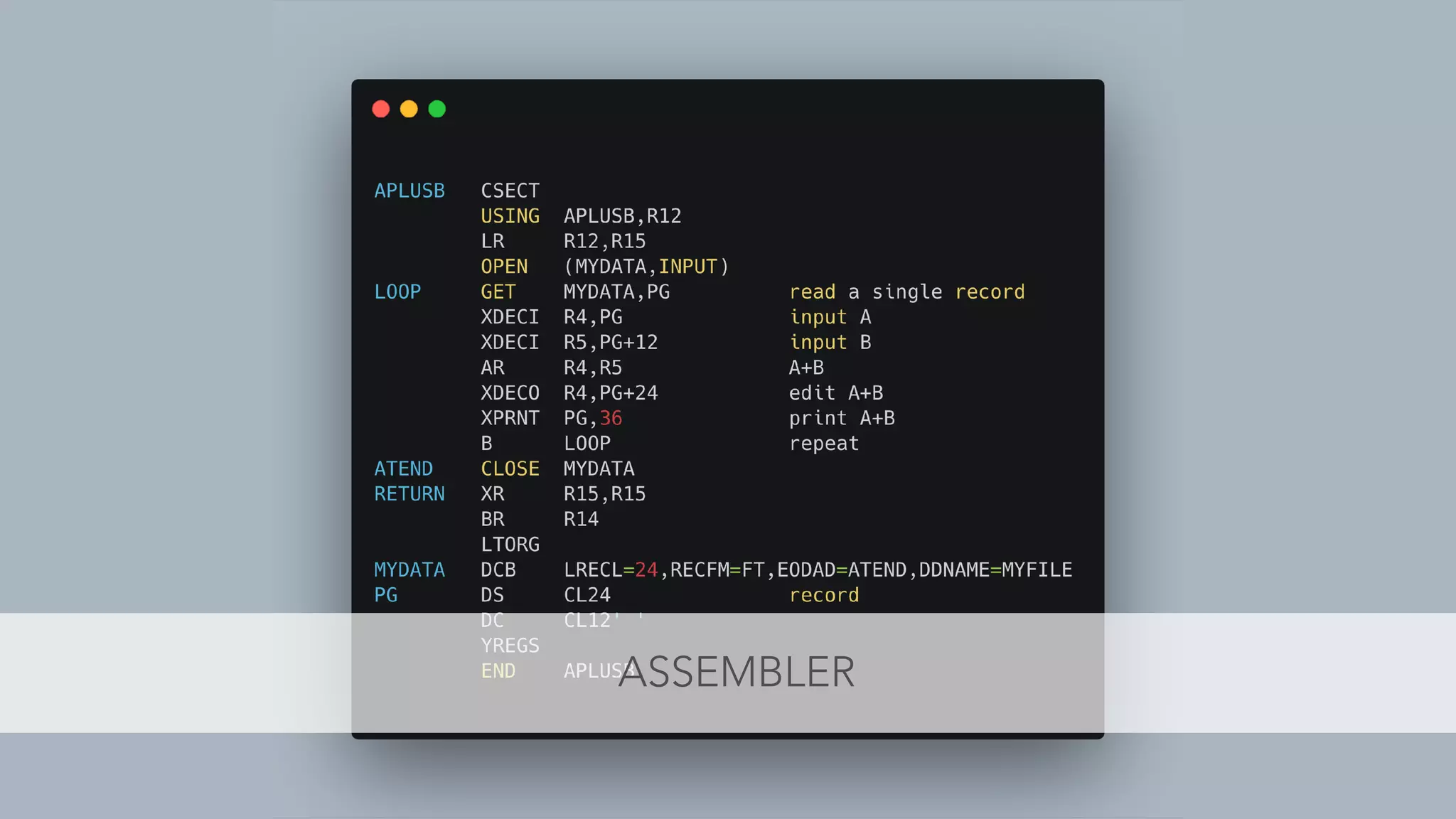 ASSEMBLER
 