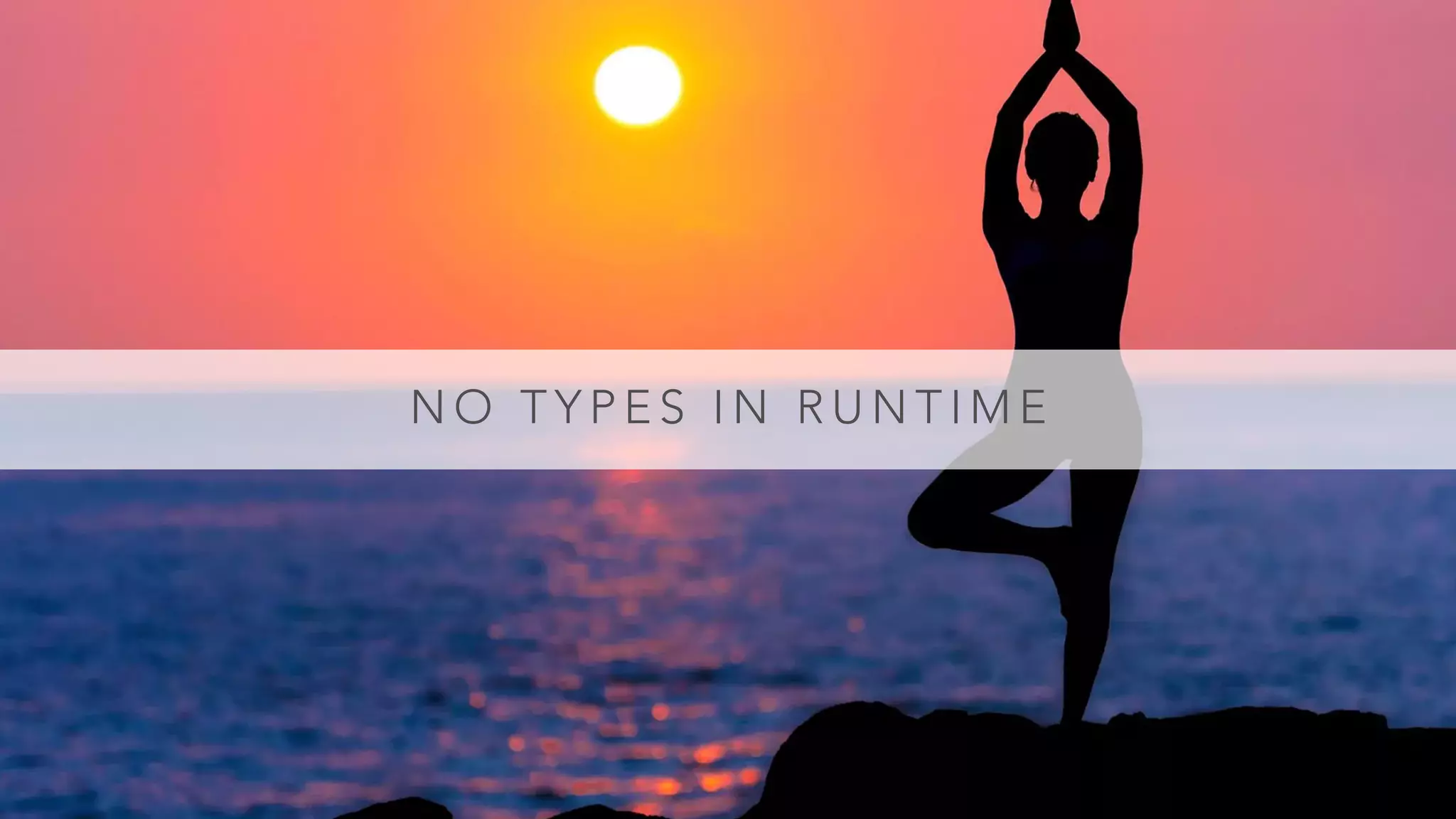 N O T Y P E S I N R U N T I M E
 