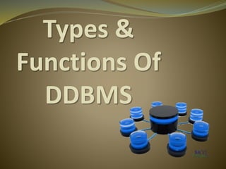 Types &
Functions Of
DDBMS
 