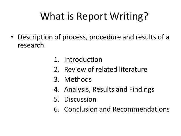 essay types of report