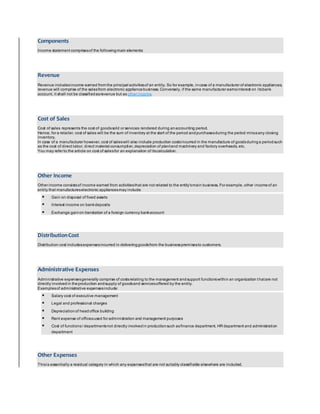 Component Accounting Examples Types of accounting | DOCX