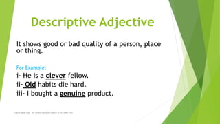Genuine Adjective – Genuine Definition & Meaning – NJCJS