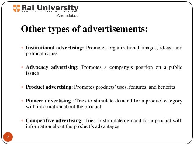 types of advertising basics of advertising types of advertising