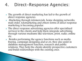 Types of advertising agency | PPTX