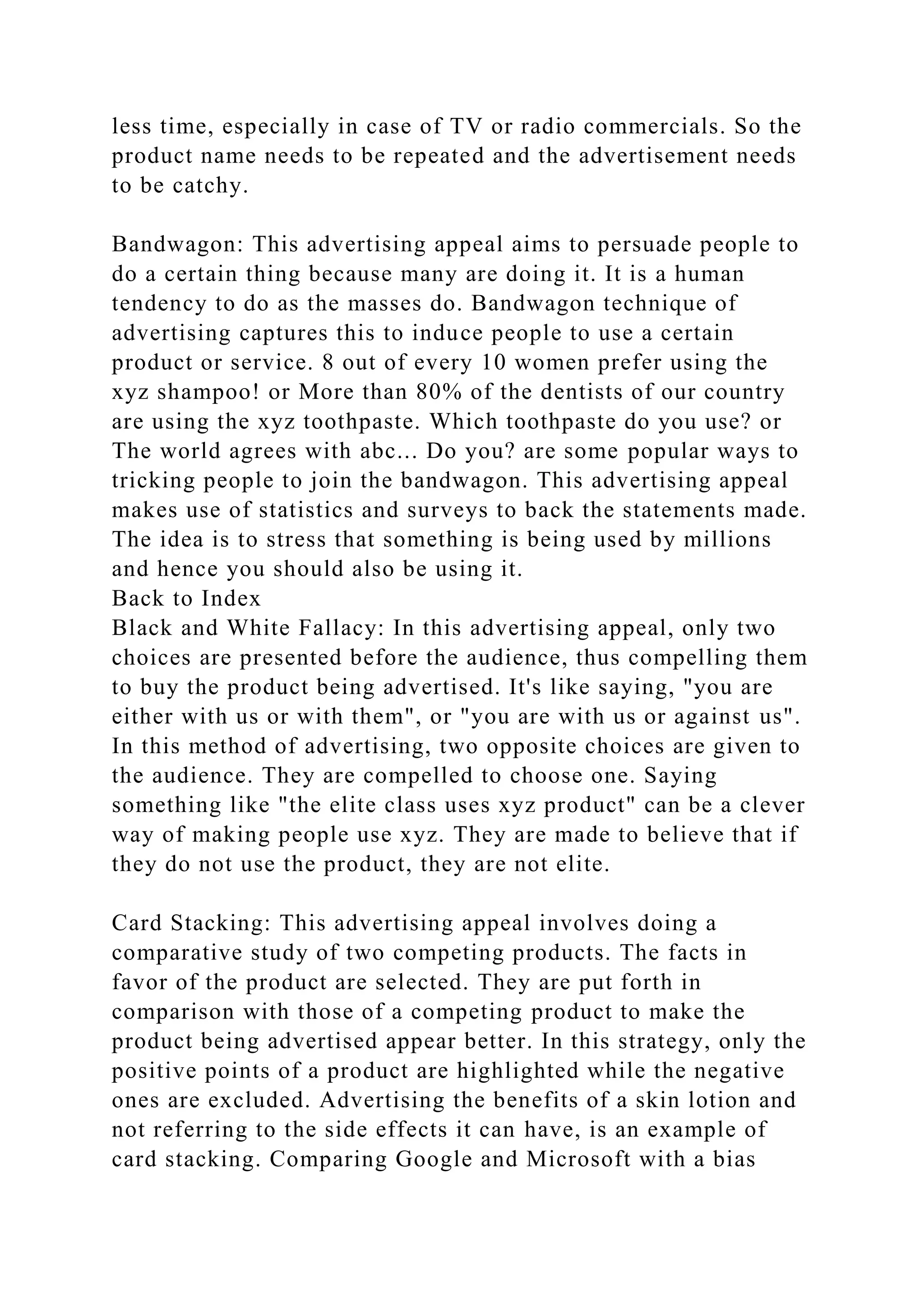 Popularity Appeal Example Types of Advertising AppealsWhat are advertising appeals and how.docx