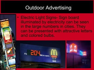 Advertising Sign Types Types of advertising media | PPT