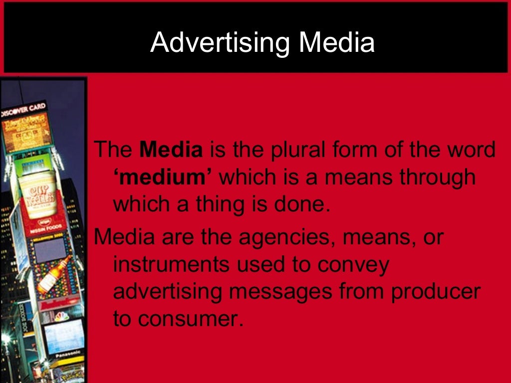 Types of advertising media