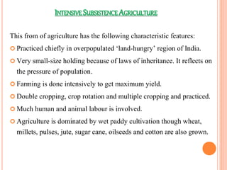 Types of agricuture in india | PPTX