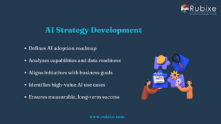 Types of AI Consulting and Their Business Impact | Rubixe | PDF