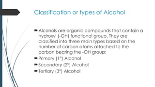 Comprehensive Overview of Alcohol Classification: Primary, Secondary ...