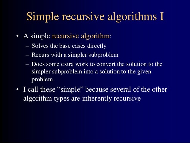 Types of algorithms