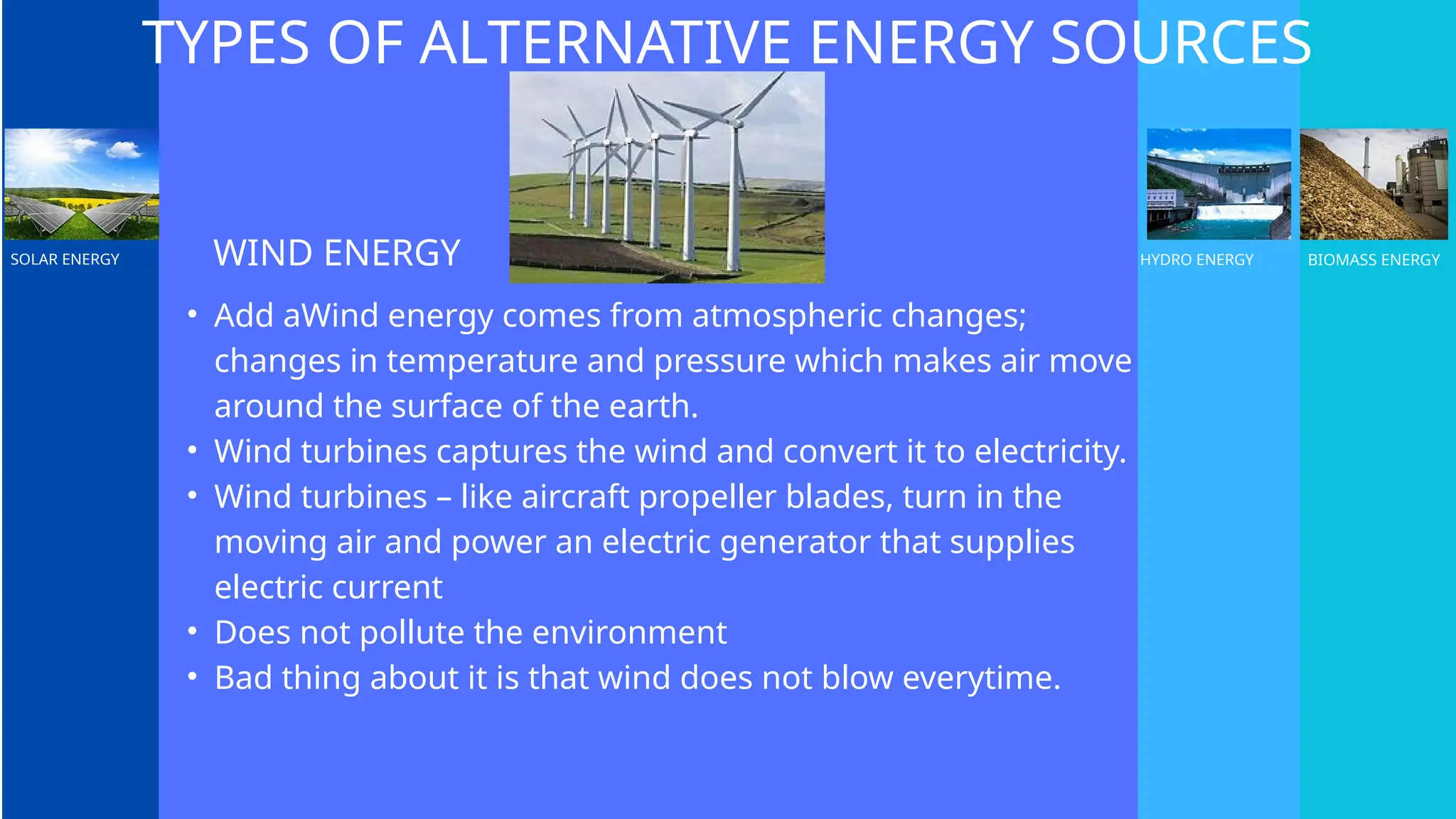 TYPES OF ALTERNATIVE ENERGY SOURCES.pptx | Power and Energy Industry