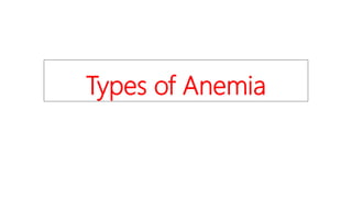 Types of Anemia
 