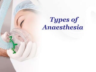 Types of
Anaesthesia
 