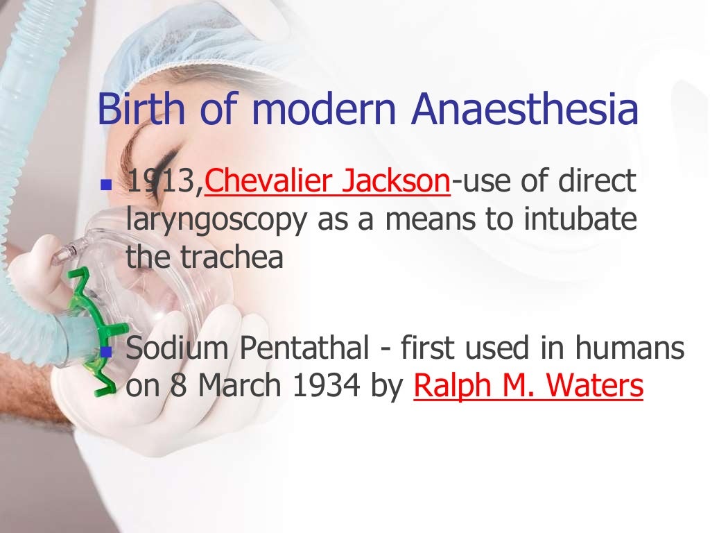 Types of anesthesia