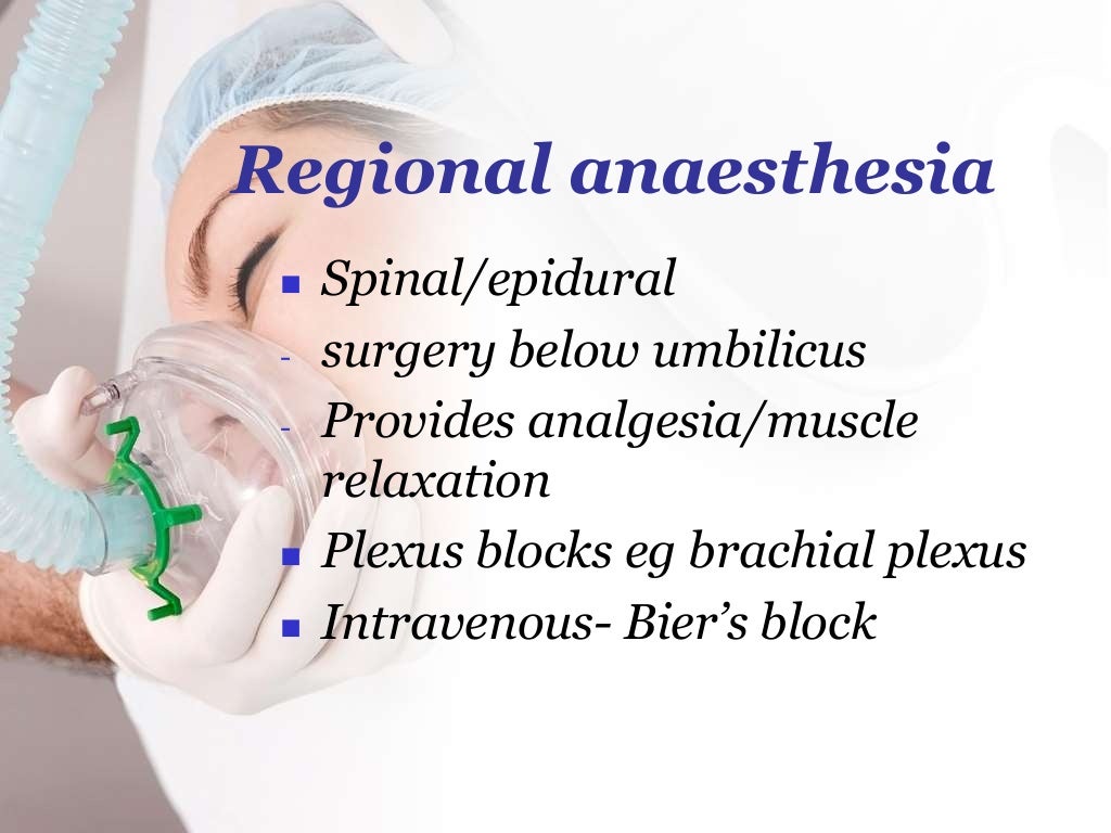Types of anesthesia