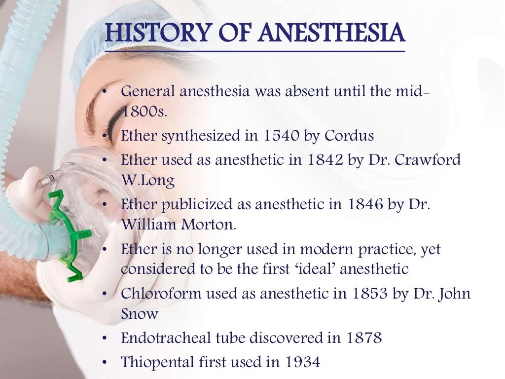 Types of anesthesia