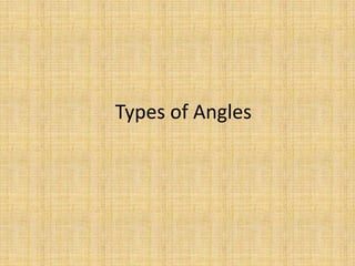 Types of Angles
 