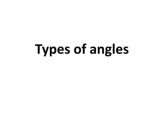 Types of angles
 