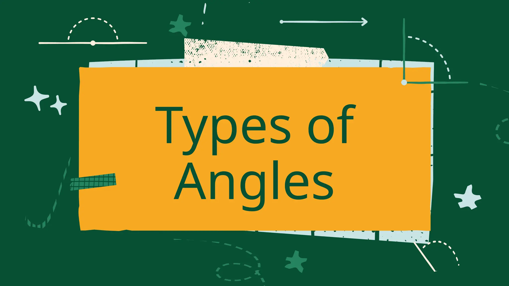 Types of
Angles
 