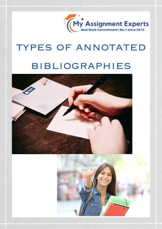 types of annotated
bibliographies
 