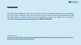 Types of Applications That Can Be Built Using The Python App ...