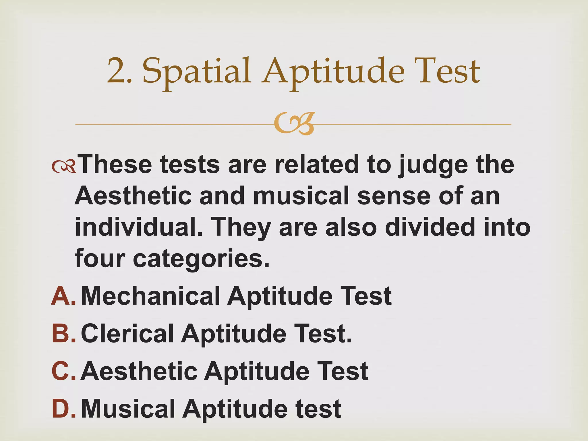 Types of aptitude tests | PPTX
