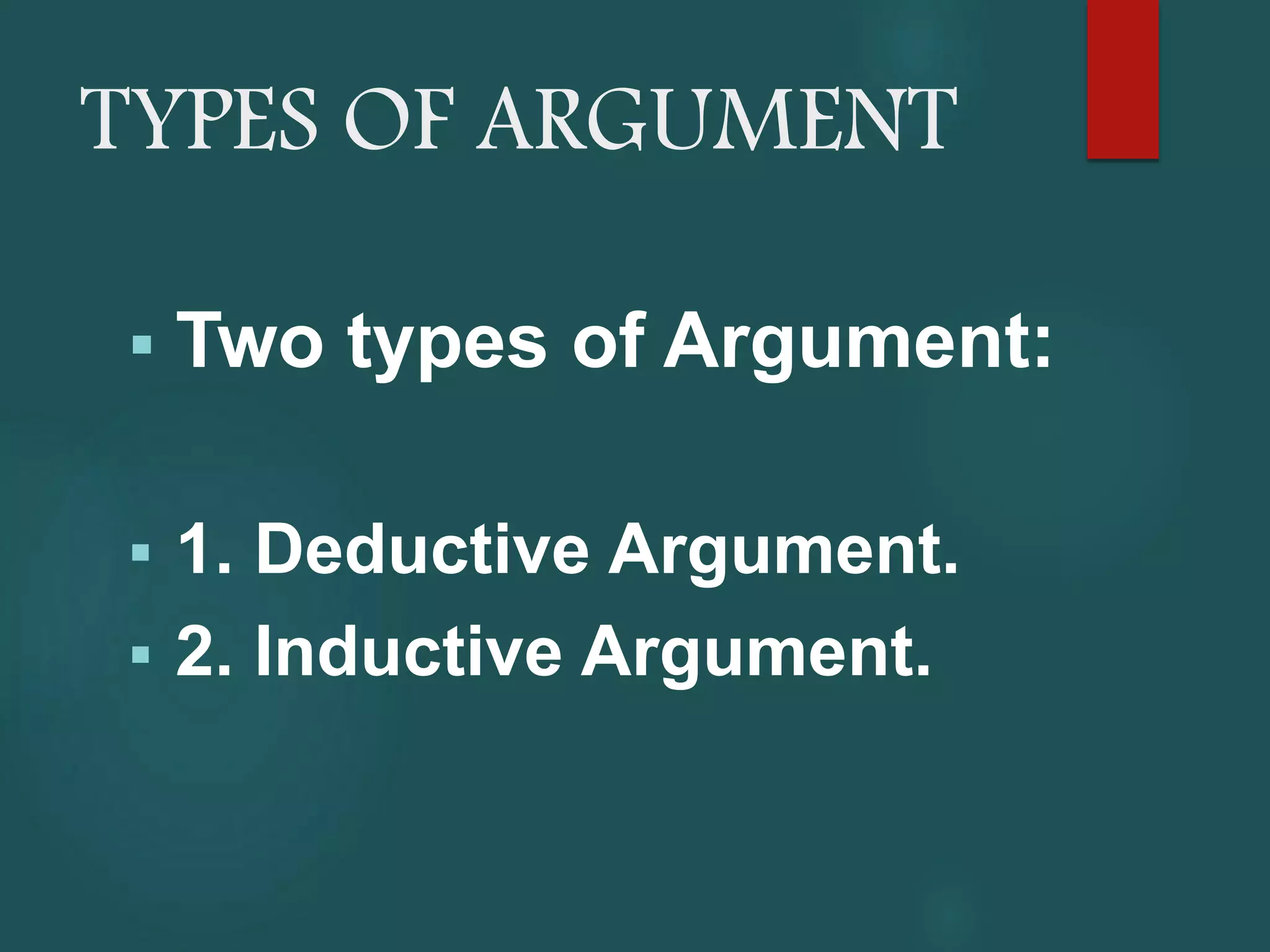 Types of Argument presentation | PPTX