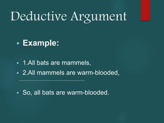 Types of Argument presentation | PPTX