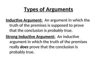 Comprehensive Guide to Inductive and Deductive Arguments in Logic | PPT