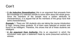 Random Arguments LOGIC: Types of Arguments: THIRD SESSION.pptx