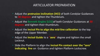 Inclination Guide Str Types of articulators | PPTX