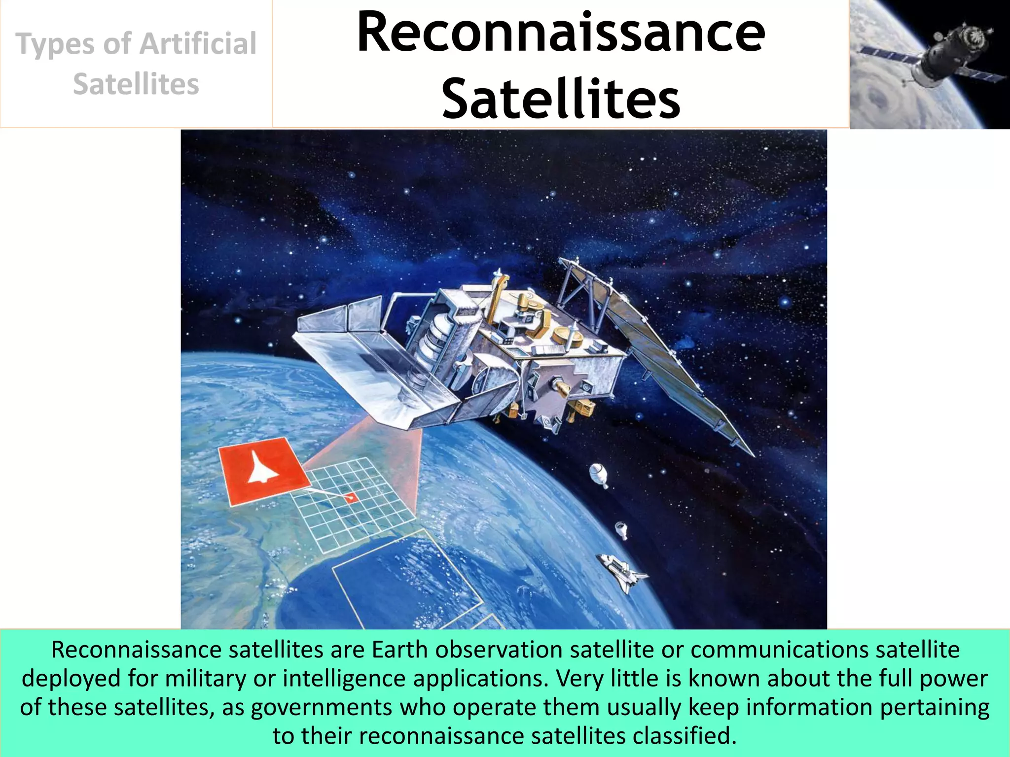 Types of Artificial Satellites | PPTX