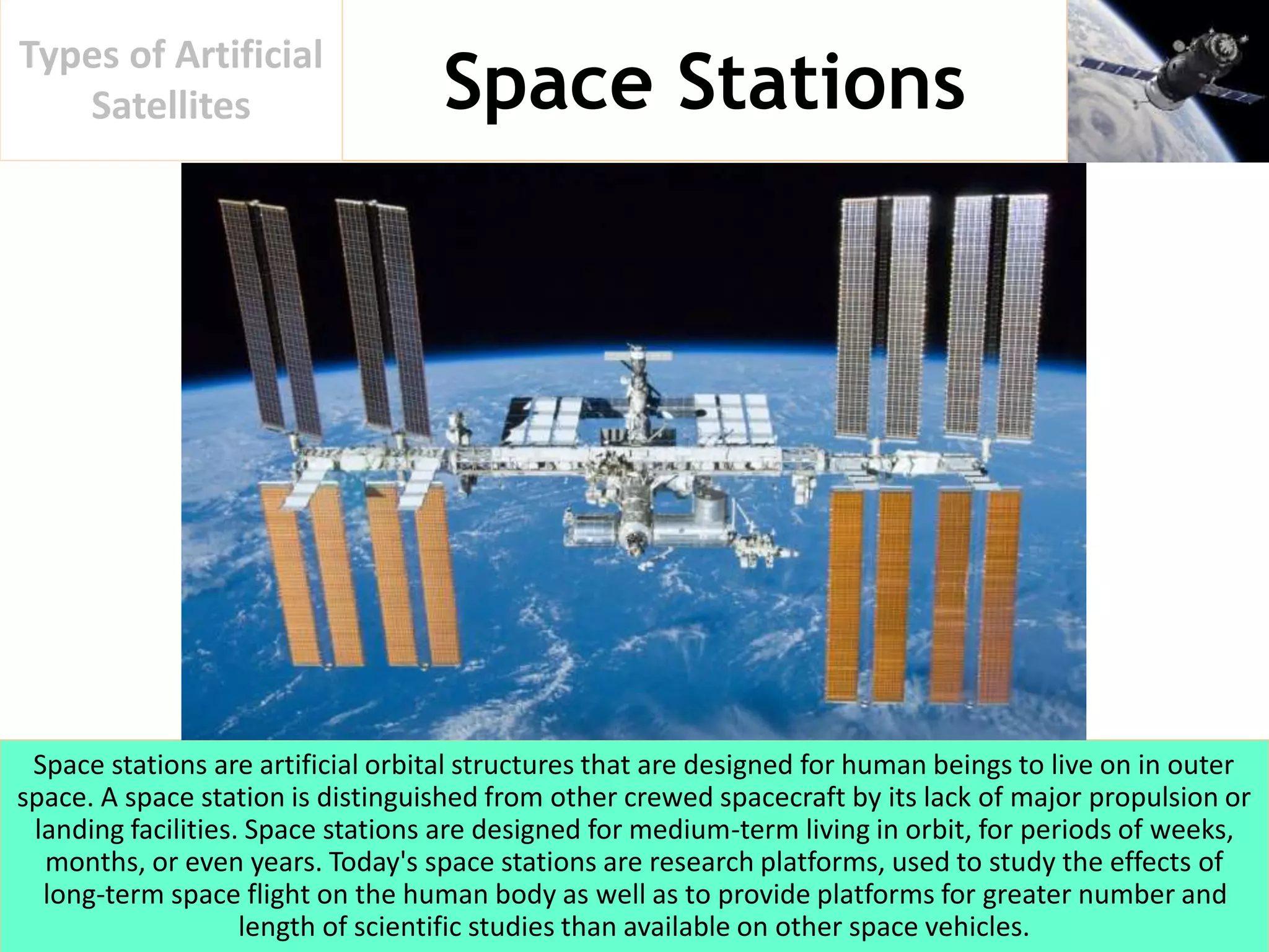 Types of Artificial Satellites | PPTX
