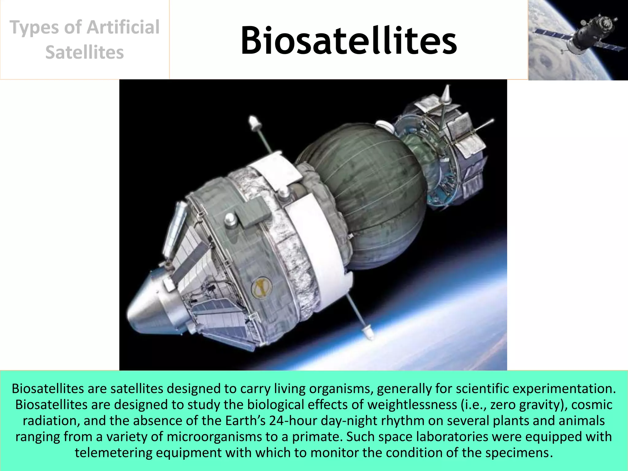 Types of Artificial Satellites | PPTX
