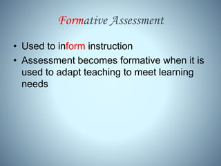 Types of assessment | PPTX