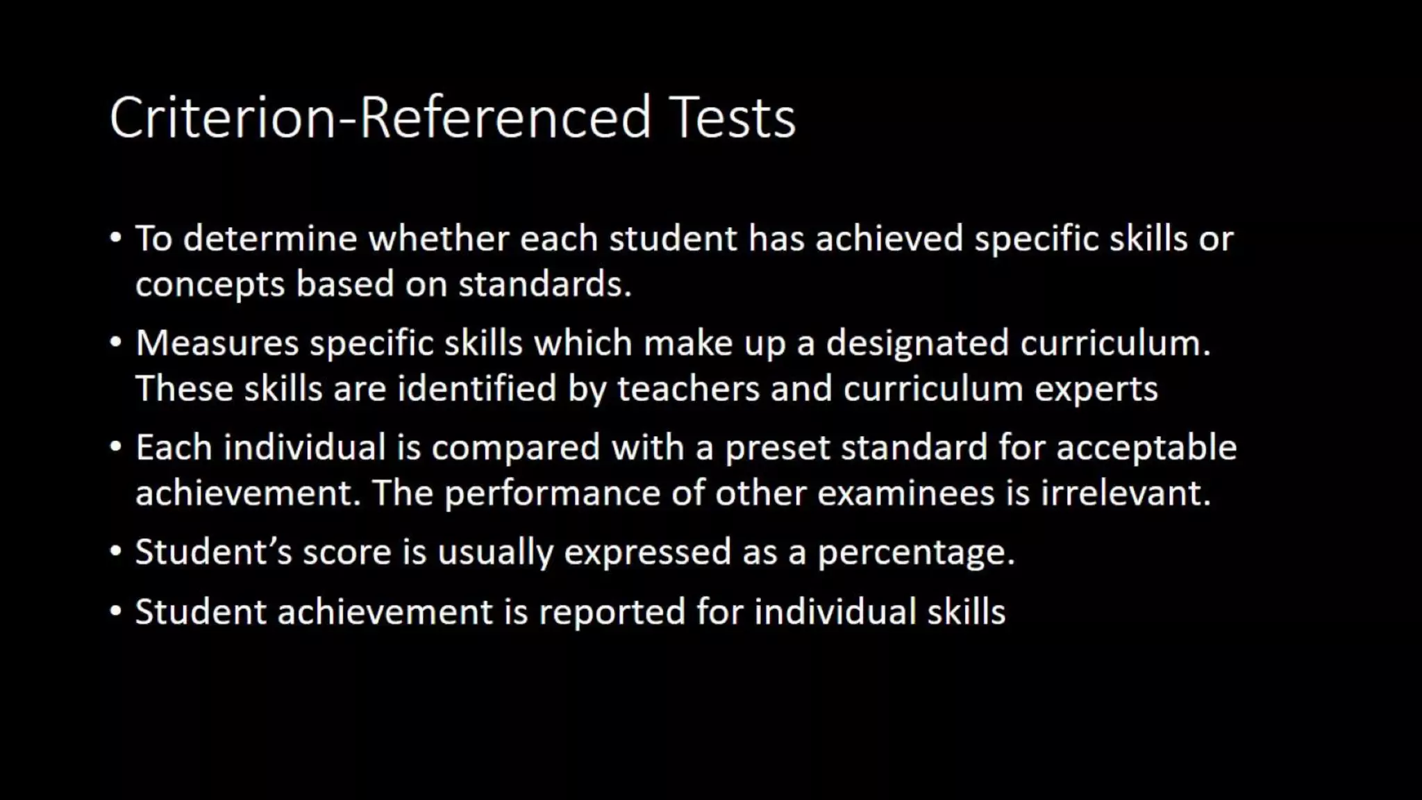 Types of assessment tests and techniques