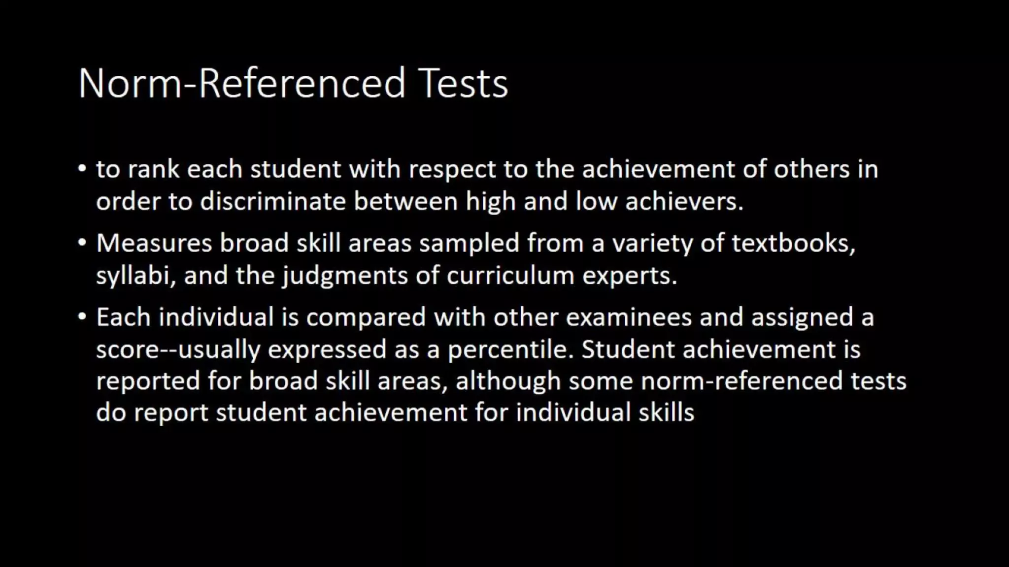 Types of assessment tests and techniques